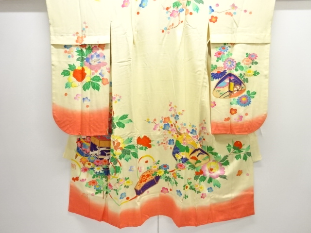 Japanese Kimono / Chirimen Kinsha Silk
